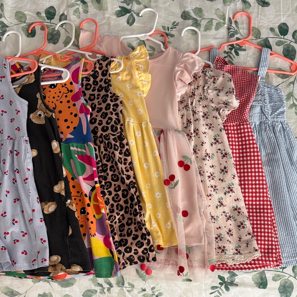Girls' toddler size 3-4T summer dress 9 pieces H&M Zara